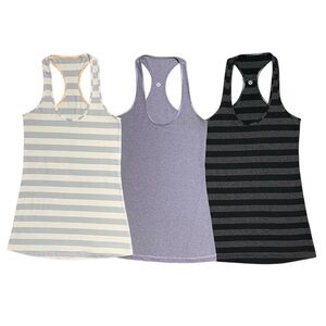 Lululemon Bundle of 3 Women’s Racerback Tank Top Workout Athletic Gym